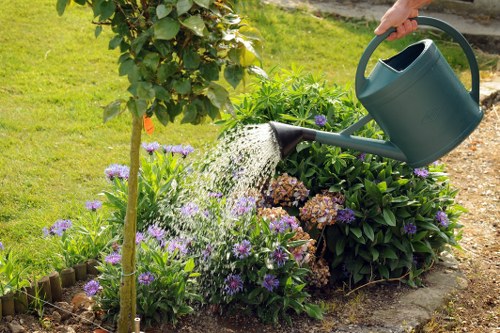 Professional landscaping service in Hoxton using PPE and safe working practices